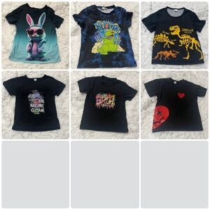 Bundle of (6) Graphic Tees and Tanks Tops Boys Kids Size 7y